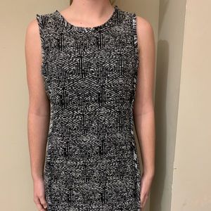 Black and white geometric dress